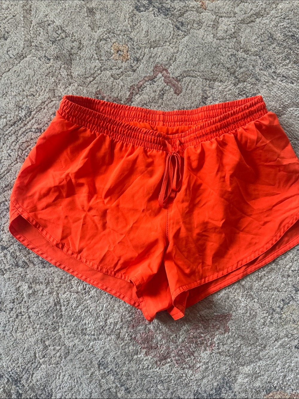 Old Navy Bright Orange Women's Athletic Shorts with Elastic Waist